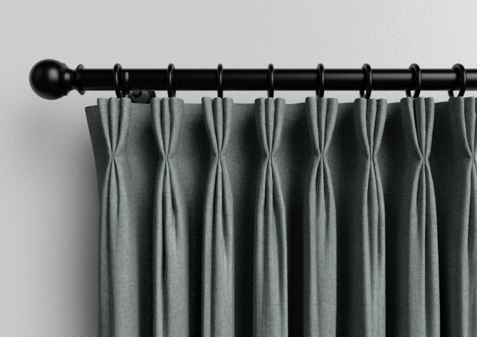 Classic Herringbone (Blackout), Grey - Made to Measure Curtains - Image 11